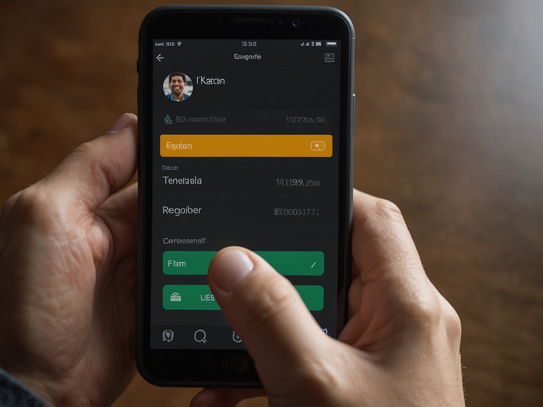Usuario iniciando sesión en app de apuestas
